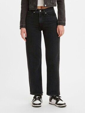 Levi's Women's 94 Baggy Jeans Open Mind faded black denim women's size 30